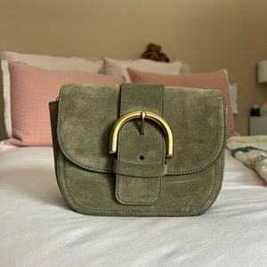 J.Crew Crossbody buckle bag in Italian suede